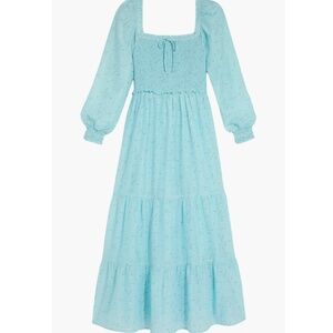 Long Sleeve Smocked Midi Dress vineyard vines